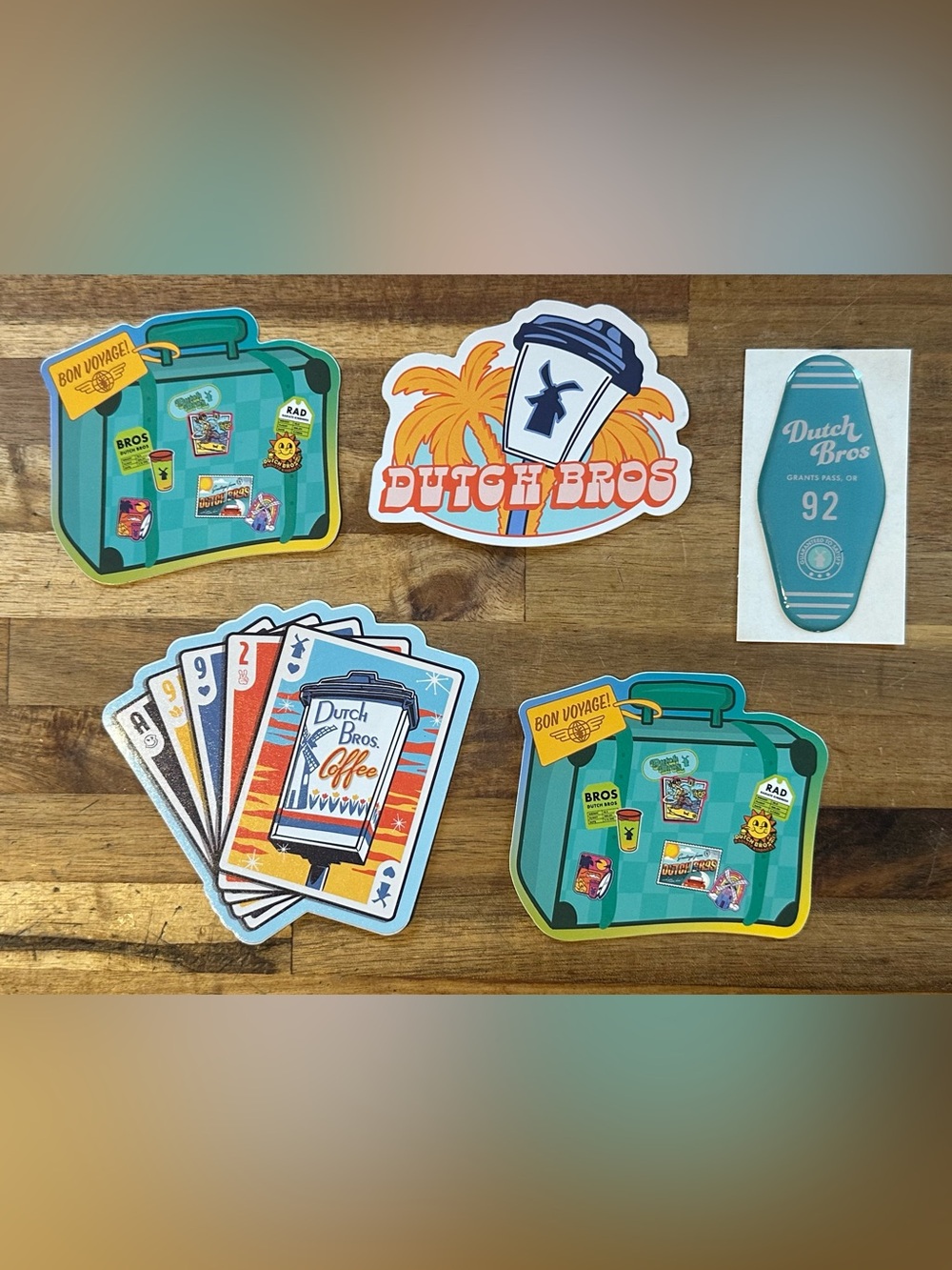 Dutch Bros Coffee Travel sticker set of 5